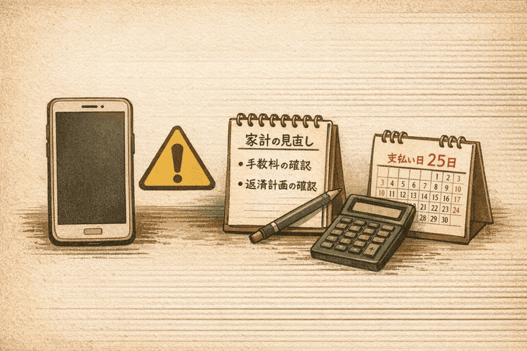 手数料や利用停止リスクに注意しながら支払い計画を確認する